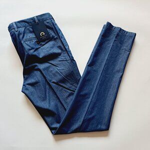 NEW Germano Men's Italian Slim Stretch Blue Pants Size IT 48